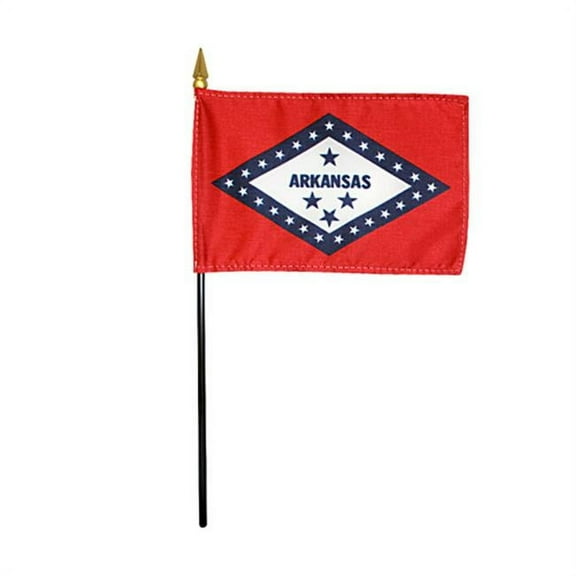 Annin Flagmakers 150003 4 x 6 in. Eb Arkansas Mounted, Pack Of 12