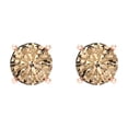 thumbnail image 3 of Clara Pucci 1.5Ct Synthetic Yellow Moissanite Round Cut VVS1 Screw Back Stud 18k Solid hypoallergenic Gold Designer Earrings For April, 3 of 7