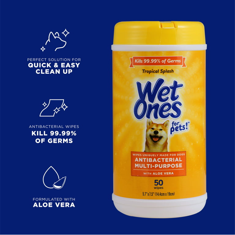 6 Pk Pets Multipurpose Wipes Dog Grooming Freshening Cat Dry Bath