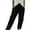 Noir, variante sur FNFYFH Pantalon en Coton et Lin pour Femmes, Grand avec Cordon de Serrage et Poches, Gris