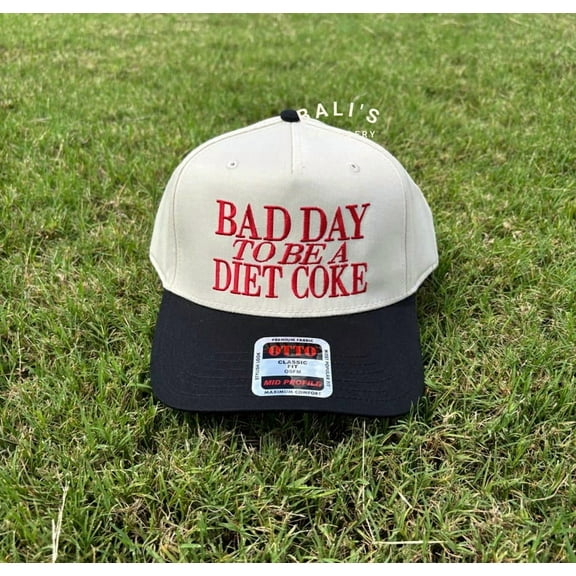 Bad Day To Be a Diet Coke Embroidered Trucker Hat, Baseball hat Summer hat Funny trendy trucker snapback hat diet coke embroidery coke lover