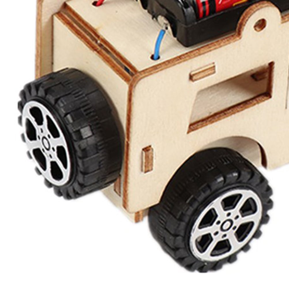 NiceWave 1pc Woodcraft Toy Wooden Jeep Car Construction Kit Wood Model 3D Wooden Puzzle Children Jeep Car Educational Toy DIY Kit for Children for Your Kids Fun Toy