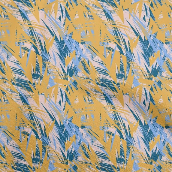 oneOone Polyester Spandex Yellow Fabric Abstracts Sewing Craft Projects Fabric Prints By Yard 56 Inch Wide