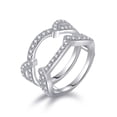 thumbnail image 2 of NUNCAD 0.78 CT Moissanite Ring Enhancer Engagement Rings for Women Diamond Rings Guard 925 Sterling Silver Wedding Bands D Color VVS1 Clarity, 2 of 5