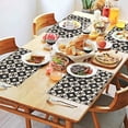 thumbnail image 2 of Black Beige Checkerboard Checkered Pattern Summer Placemats Table Placemats Set Of 4-Linen Kitchen Washable Placemats Table Mats 11.8"x17.7" Non-Slip Heat Resistant, 2 of 6