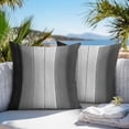 thumbnail image 3 of Black Gray Ombre Outdoor Pillow Covers 16x16 Inch Throw Pillow Covers Set of 2 Waterproof Decorative Pillow Cases Vintage Country Wooden Cushion Covers for Patio Furniture Garden Couch Sofa, 3 of 8