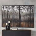 thumbnail image 4 of Ashley Philyra Wrapped Canvas Wall Painting in Black and Orange, 4 of 7