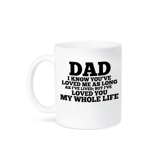 3dRose, Dad - Love you my whole life Black, 11oz Mug