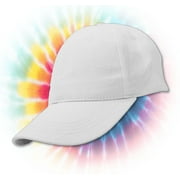 Hello Hobby Customizable Baseball Cap for Men & Women, Solid White, Adjustable Fit, 100% Cotton, Ideal for DIY & Personalization