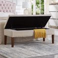 thumbnail image 4 of Plush Tufted Storage Bench Velvet with Wood Frame, 48 " Stylish Seating Solution for Bedroom, Living Room, or Entryway, 4 of 7