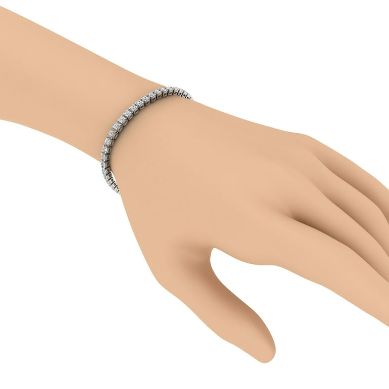 6 Carat Diamond Tennis Bracelet in 14K White Gold 7 Inch IGI Certified SI1 SI2 Clarity
