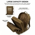 thumbnail image 6 of Heavy-duty hiking backpack, large-capacity multi-functional outdoor sports backpack, men's backpack（Khaki）, 6 of 7