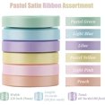 thumbnail image 2 of Pastel Ribbon 1.5 Inch Pastel Rainbow Satin Ribbon Easter's Day Ribbon 6 Rolls Pastel Colored Ribbon Garland Multicolor Ribbon for Baby Shower Crafts Birthday Party Wedding - 30Yards, 2 of 10