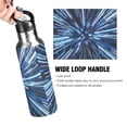 thumbnail image 2 of ALAZA Space Light Blue Neon Stripes Water Bottle Insulated Flask Stainless Steel Straw Lid 20 oz, 2 of 6
