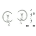 thumbnail image 4 of Cute Kitty Cat Sitting on the Moon Sterling Silver Earrings | Sterling Silver Stud Earring for women | Kitty Cat Stud Earrings | Stud Earrings, 4 of 5