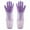 #06 Purple, variant on Lengthen Dishwashing Gloves Waterproof Household Gloves Cat Dog Scratch Snap Proof Pet Bathing Gloves