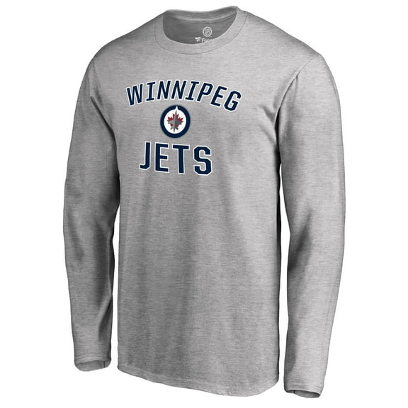 Men's Ash Winnipeg Jets Victory Arch Long Sleeve T-Shirt
