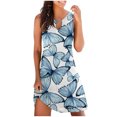 thumbnail image 1 of RKSTN Robe d'Été pour Femmes, Robe Décontractée Ample d'Été Imprimée Florale Sans Manches Robe de Plage Grande Taille, 1 of 5