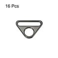 thumbnail image 3 of Uxcell 1.5" Adjuster Triangle with Bar Swivel Clip D Dee Ring Buckle, 16Pack Dark Grey, 3 of 5