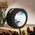 thumbnail image 6 of Yiaed Butterfly In Blossoms Zen Print Travel Jewelry Case Bridesmaid Gift Boxes Jewelry Travel Organizer Small Round Jewelry Box Mini Storage-Black, 6 of 7