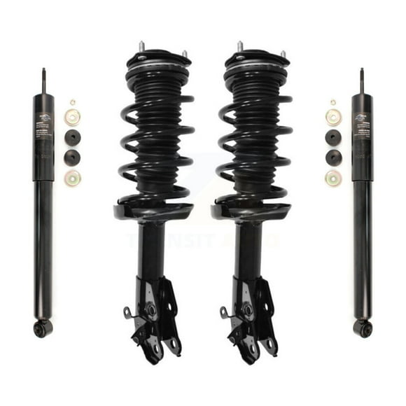 Transit Auto Front Rear Complete Suspension Shocks Strut and Coil Spring Mount Assemblies Kit for Car Honda Civic Acura CSX - Left Right Side (Driver Passenger) K78M-100242