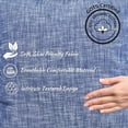 thumbnail image 3 of Organic Cotton Fringe Pillow Covers Boho Farmhouse Cushion Cover with Decorative Tassels Linen Like Textured Accent Pillowcases for Bed Couch Chair Sofa Living Room 20×20 Inch Blue Pack of 2, 3 of 7