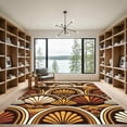 thumbnail image 2 of ODIKA 3'x5' Machine Washable Non-Slip Area Rug, 70s Burnt Orange High Traffic Rug, Orange, 1255128, 2 of 7