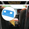 thumbnail image 2 of Unique Bargains 1 Pc Rear Window Switch Panel Trim Cover for Jeep Wrangler JL JLU 18-24 Rear Window Switch Control Panel Cover Trim Decoration ABS Light Blue, 2 of 6