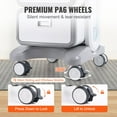 thumbnail image 5 of VEVOR 3-Tier Lab Cart - Mobile Medical Cart with 2 Drawers & Top Tray, White, 5 of 12