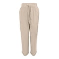thumbnail image 5 of Cotton and Linen Embroidered Wide Leg Pants for Women Spring and Summer Loose High Waist Straight Casual Pants, 5 of 6
