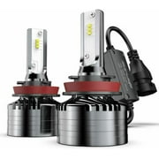 Pair H11/H8/H9 12000LM LED Headlight Bulbs Kit 6000K High Low Beam & Fog Lights