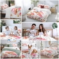 thumbnail image 6 of Pink Mushroom Bedding 3 Piece Duvet Cover Set California King, Spring Botanical Floral Summer Soft Microfiber Comforter Cover with Zipper Closure & Pillowcases, Wrinkle & FadeResistant Quilt Cover, 6 of 9