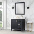 thumbnail image 3 of Weiser 36" Single Bathroom Vanity in Black Oak with Aosta White Composite Stone Countertop with Mirror, 3 of 8