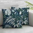 thumbnail image 3 of JRXY  Decorative Handmade Floral Leaf Throw Pillow Cover/Pillow Sham/Cushion Cover, European Pillow Covers White, 3 of 5