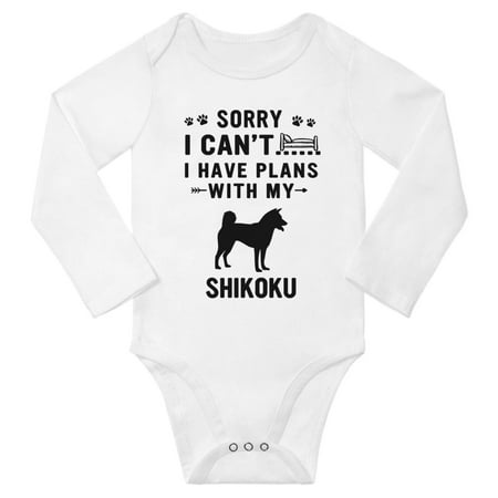 

Sorry I Can t I Have Plans With My Shikoku Baby Long Sleeve Bodysuit Clothes (White 3-6 Months)