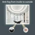 thumbnail image 4 of Sinber Wall Mounted Makeup LED Bathroom Vanity Mirror with Lights Backlit and Anti-Fog (36 x 30), 4 of 13