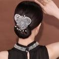 thumbnail image 5 of Hair Bun Maker with Hair Clips, Hand Embroidered Flowers Deft Bun, Lazy Hair Curler Deft Bun, Flower Hair Bun Roller, Deft Bun Hair Twister, Floral Design Dotted Bun Maker Exquisite Bun Maker (#1), 5 of 11