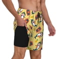 thumbnail image 2 of Balery Pineapples Sharks In Hawaiian Bañador para hombre, shorts de playa de secado rápido con entrepierna y forro de compresión-Large, 2 of 6