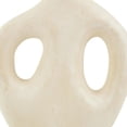thumbnail image 4 of DecMode 17" Abstract Double Handle Beige Paper Mache Vase, 4 of 12