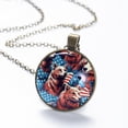 thumbnail image 6 of American Flag and Animals Necklace Personalized Custom Photo Round Pendant Adjustable Stainless Steel Necklaces with Gift Box for Men Women Mothers Valentine's Jewelry Gift, 6 of 6