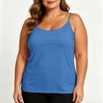 thumbnail image 5 of Tsesme Plus Size Camisole for Women, Adjustable Spaghetti Strap Tank Tops with Built-In Bra, Loose Sleeveless Cami Tops 3XL, 5 of 9