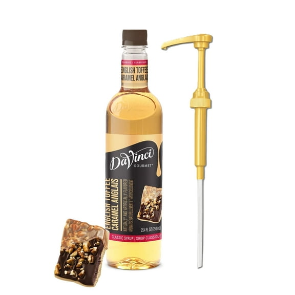 DaVinci Gourmet English Toffee Classic Syrup, 25.4 fl oz   Gold Pump