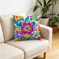 thumbnail image 2 of Throw Pillow Cover 18x18 Inch Waterproof Summer Flower Bohemian Print Soft Colorful for Car Office Patio Decor by MPOISVA, 2 of 6