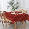 thumbnail image 2 of 60x84 Inch Plaid Linen Table Cloths Rectangle Christmas Checkered Vintage Durable Tablecloth Farmhouse Stain Resistant Table Cover for Dining Room Outdoor Party Tables Decor, 2 of 7