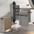 thumbnail image 2 of Swivel Towel Bar 5 Arms, Wall Mounted Towel Rack Stainless Steel, Towel Hanger 180 Rotation Space Saving Towel Holder For Bathroom Kitchen, 2 of 4