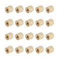 thumbnail image 1 of HUGFEGWE M3x5mm Female Thread Knurled Nuts,150PCS Hx5mm OD Brass Threaded Insert Embedment Nuts Hydraulic Welded Joint Injection Molding Assortment Kit for 3D Printing Injection Molding CJB91-25024, 1 of 7