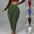 thumbnail image 2 of ShiShine Women's Casual High Waist Fringed Pants With Elastic Waist Tassels Side Long Jogger Sweatpant, 2 of 9