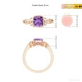 thumbnail image 4 of ANGARA Natural 0.8 Ct. Amethyst Solitaire Ring in 14K Rose Gold for Women (Ring Size: 11), 4 of 9