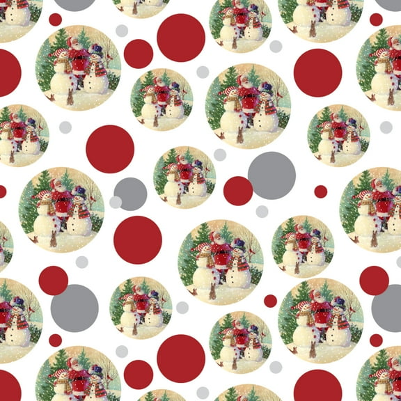 Christmas Holiday Santa Snowman Friends Premium Gift Wrap Wrapping Paper Roll