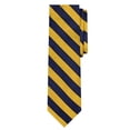 thumbnail image 2 of Jacob Alexander Boys' Prep College Stripe Woven Regular Self-Tie Neck Tie - Gold Navy, 2 of 5